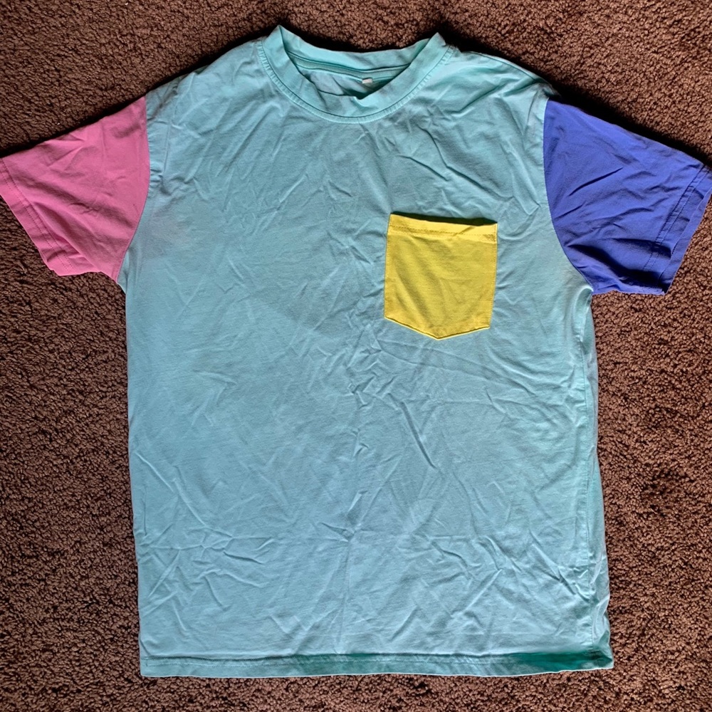 Super Soft and Stretchy Y2K Color-Block Tshirt!